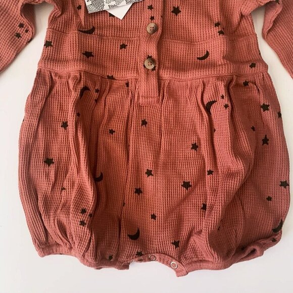 Kate Quinn Organics Baby Girl Long Sleeve Front Button Belted Bubble 18-24 month - Picture 3 of 5